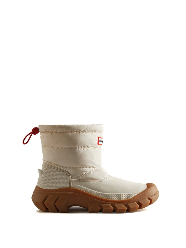 Hunter White Ankle Boots