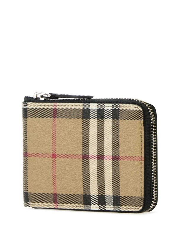 Vintage Check Zip Around Wallet