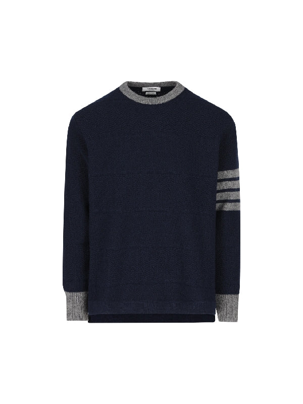 4-Bar Crewneck Knit