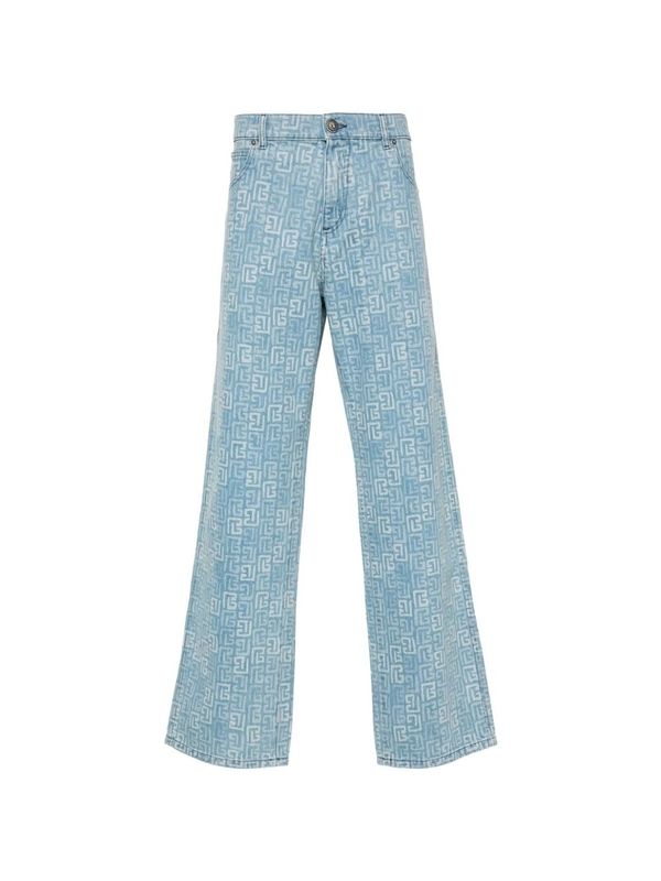 4g Monogram Printing Denim Pants