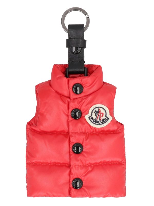 Logo Patch Padded Vest Keyring