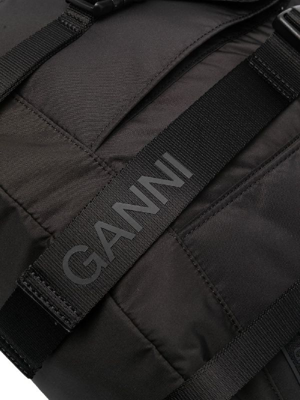 Logo Buckle Pocket Detail Backpack