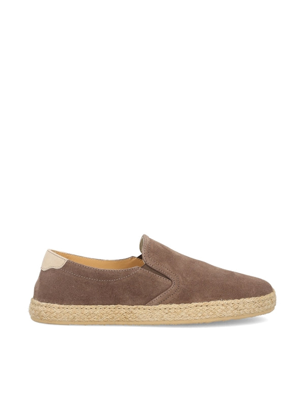 Suede Espadrille Loafers