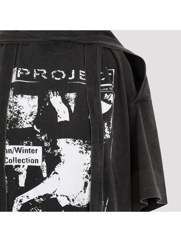 Y/PROJECT - Scarf Neck Cotton Short-sleeve T-shirt - Jente