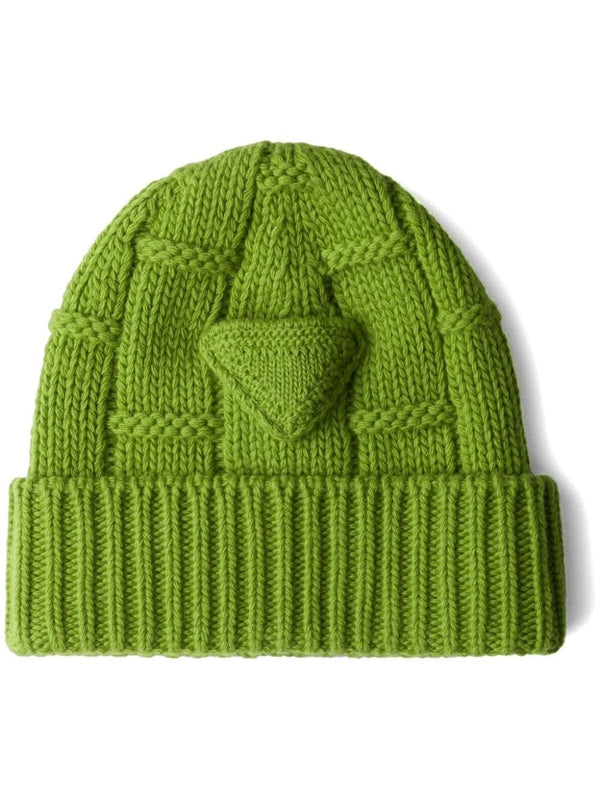 Triangle Patch Wool Cashmere
  Beanie