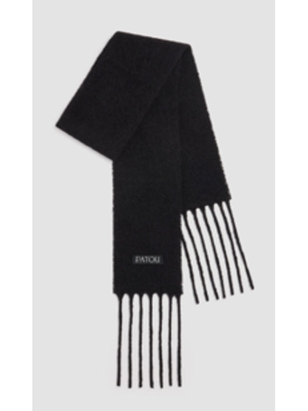 Patou Black Wool Mufflers