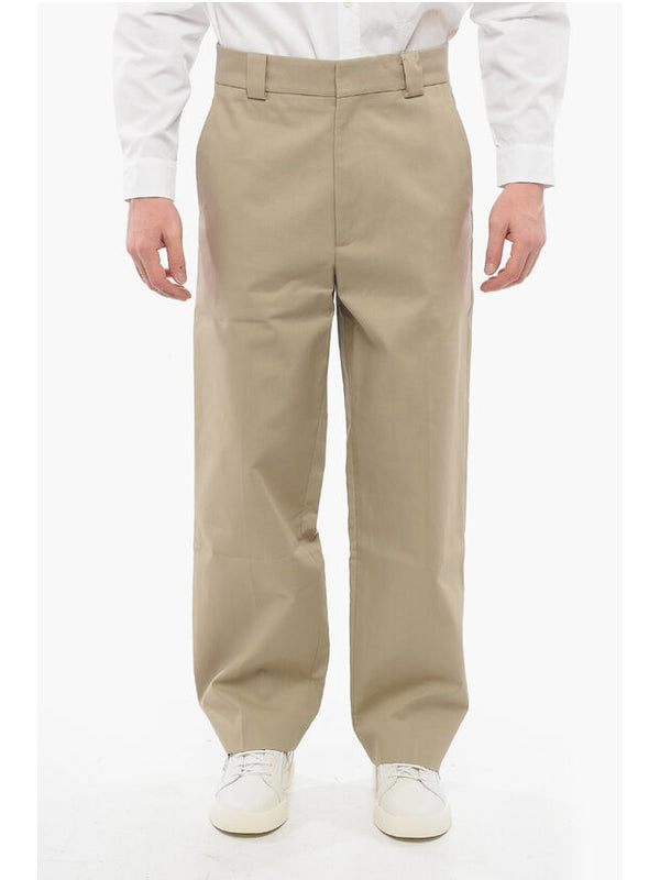 Beige Cotton Pants