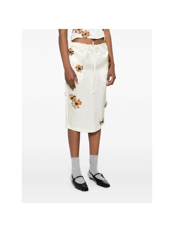 Floral Appliqué Skirt