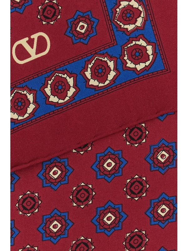 Allover Pattern Silk Scarf