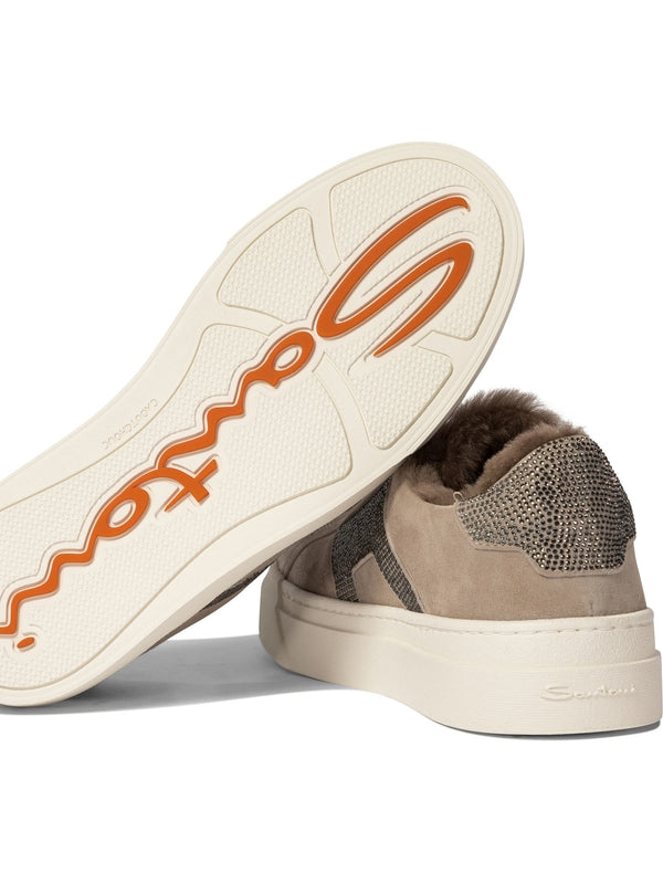 Monilli Detail Leather Sneakers