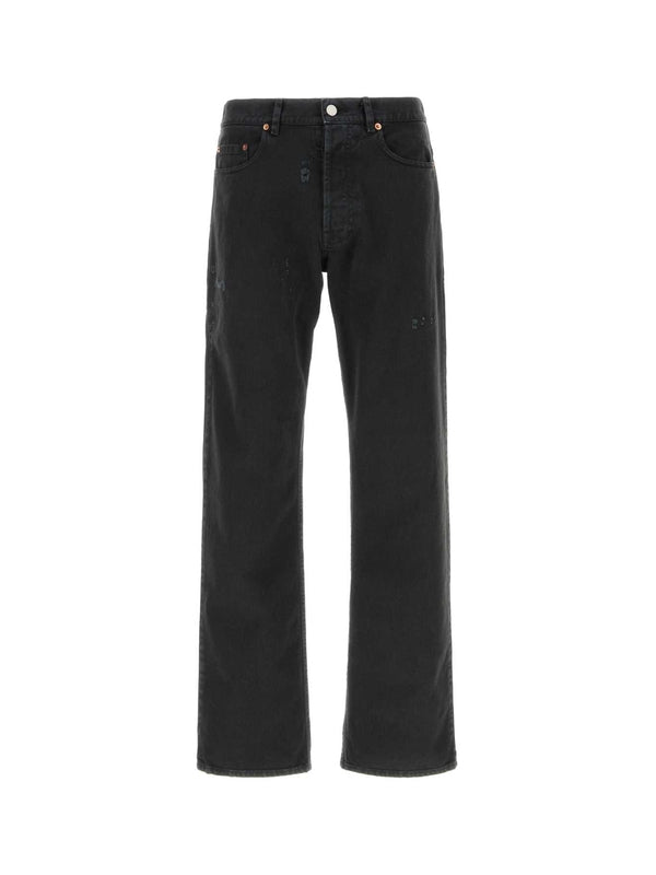 Broken Cotton Denim Pants