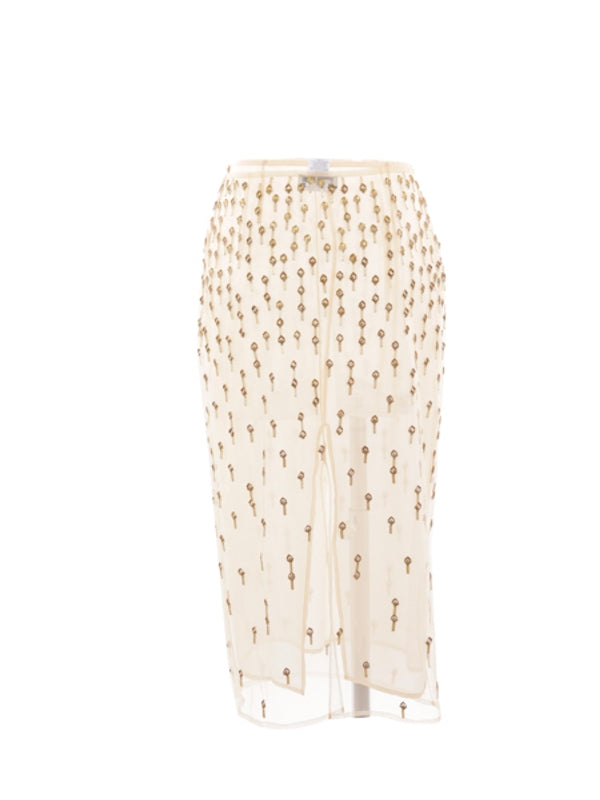 Crystal Embellished Tulle Skirt