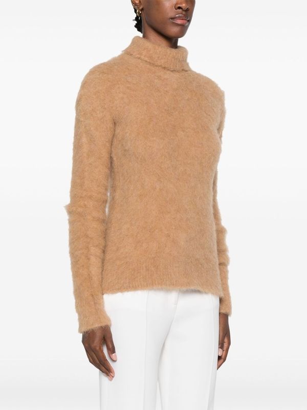 Alpaca Blend High Neck Knit