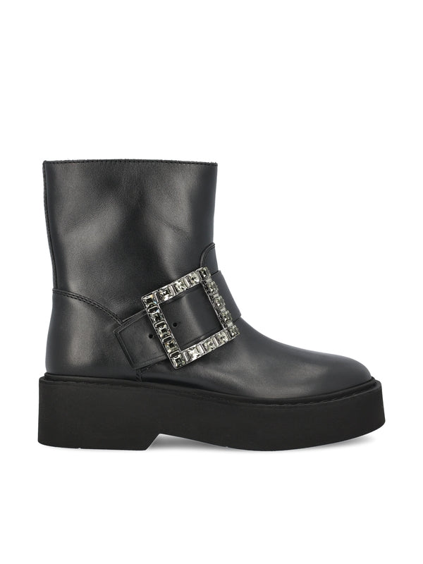 Viv Rangers Jewel Buckle Ankle Boots