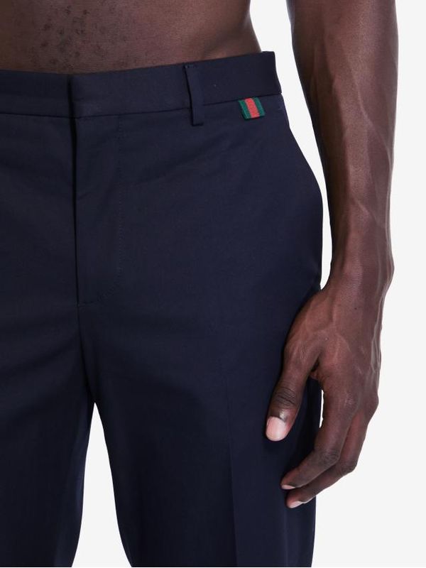 GUCCI - Web Cotton Tailored Pants - Jente