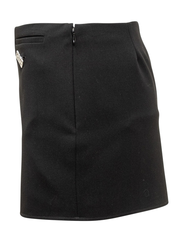 4g Logo Wool Skirt