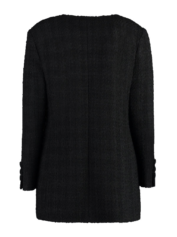 Wool Blend Single Tweed Jacket