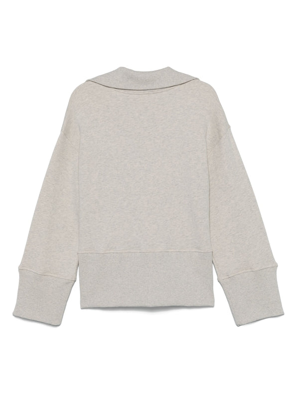 Half Zip Cotton Sweatshirt