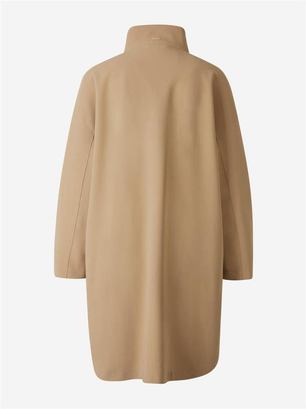 Beige High-Neck Coat