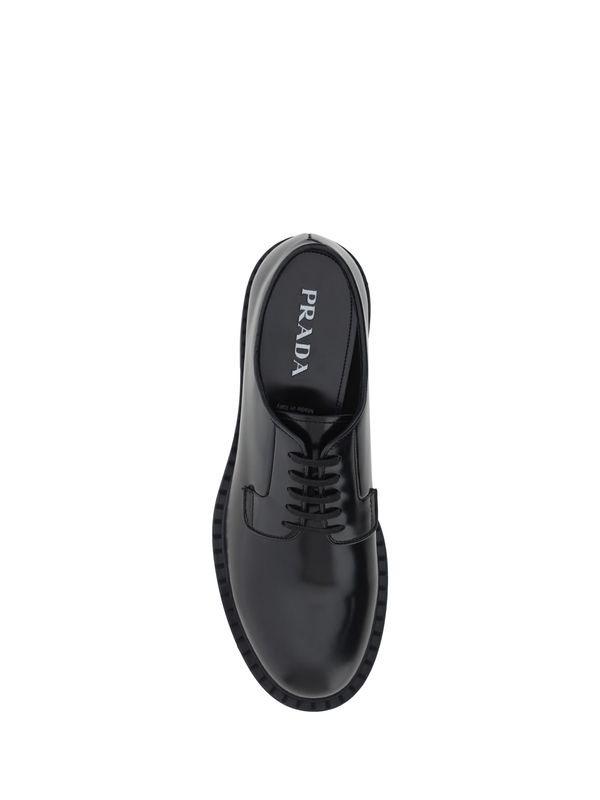 Black Patent Leather Lace-up Shoes