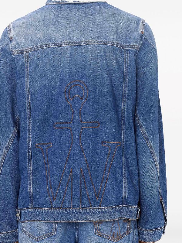 Logo Patch Twist Denim Jacket