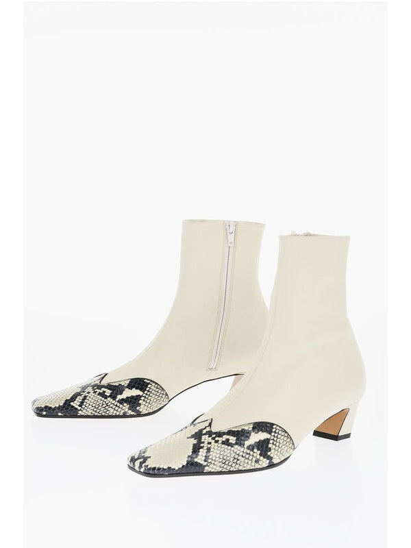 Khaite White Ankle Boots