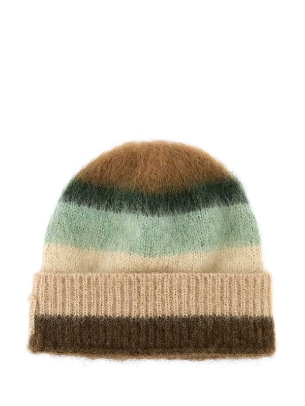 Stripe Mohair Beanie