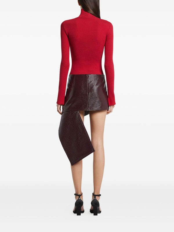 Courrèges Burgundy Skirt
