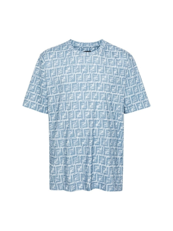 Ff Pattern Cotton Short Sleeve T-Shirt