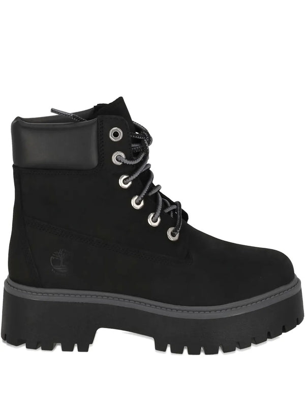 Timberland Black Lace-Up Boots