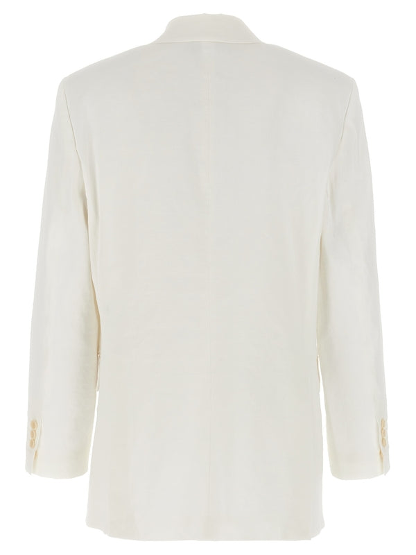 Single-Breasted
  Linen Blend Jacket