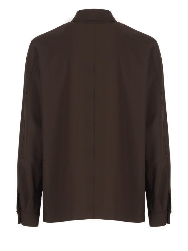 Nylon Blend Long-Sleeve Shirt