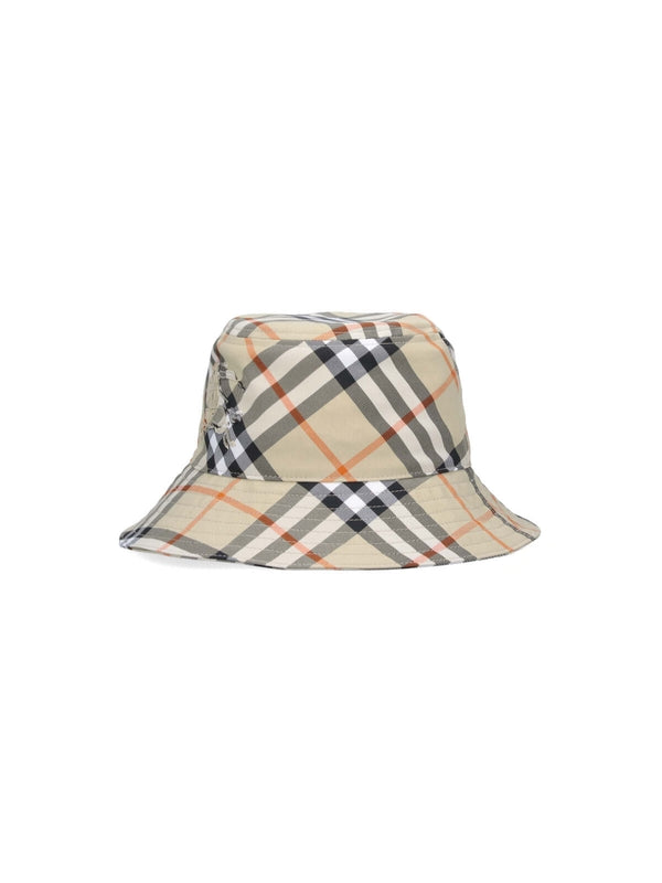 Ekd Embroidery Check Pattern Bucket Hat