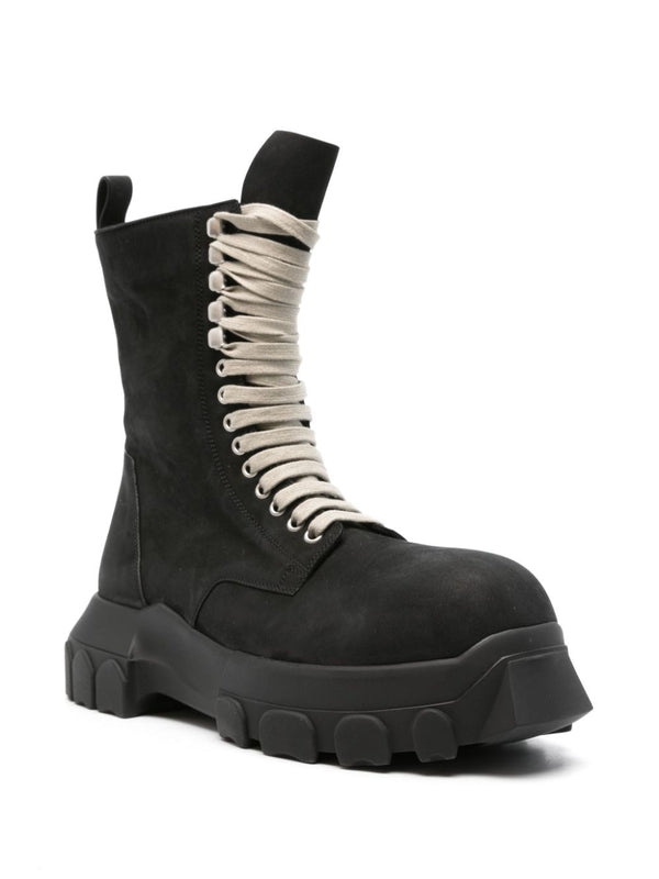 Army Tractor Leather Lace-Up Boots