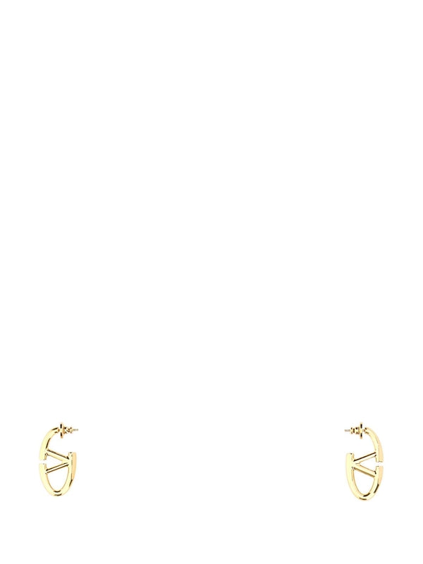 V Logo Metal Earrings