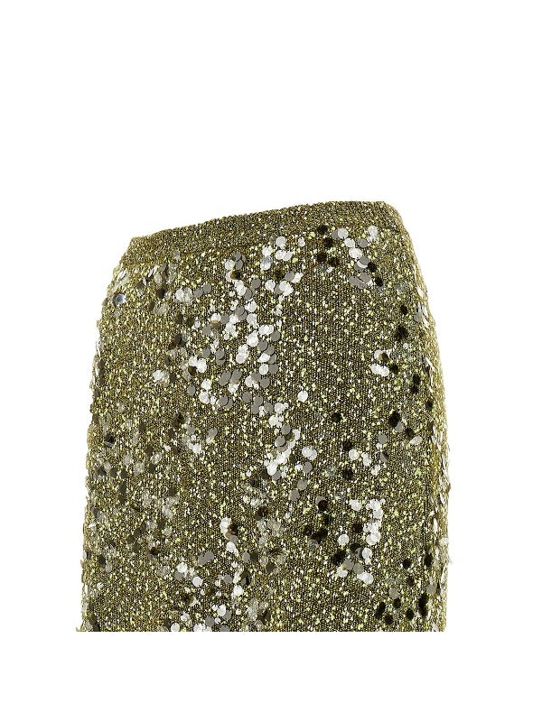 Sequin Decorated Tweed Skirt
