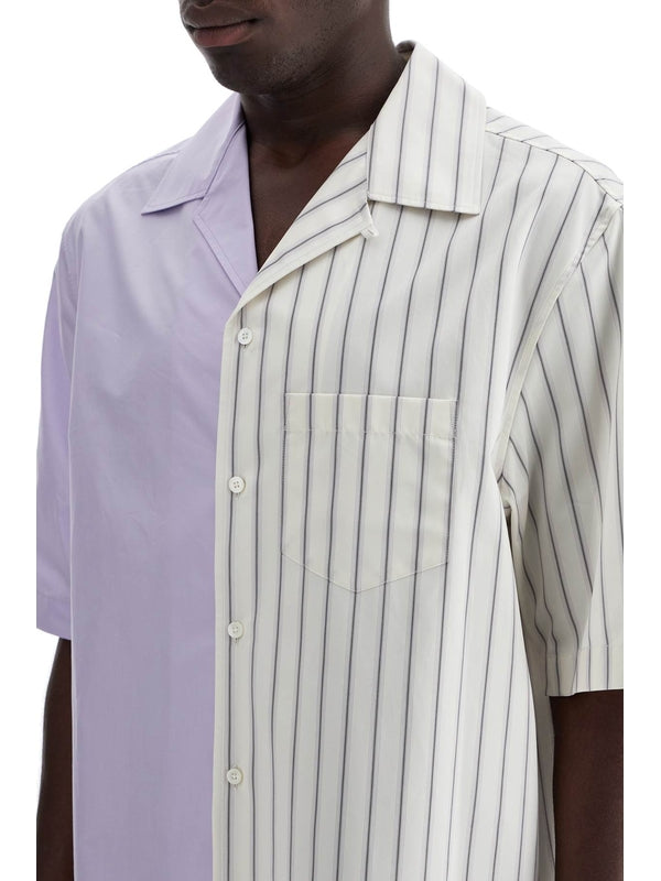 Asymmetric Stripe Short Sleeve Shirt