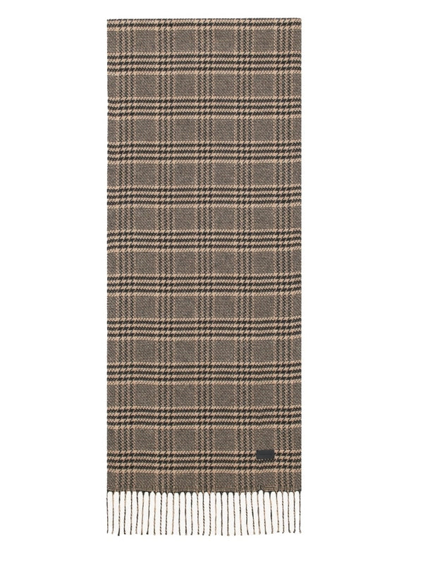 Saint Laurent Brown Checked Other Fabric Mufflers