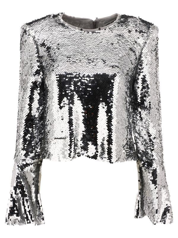 Sequin Flare Long Sleeve Top