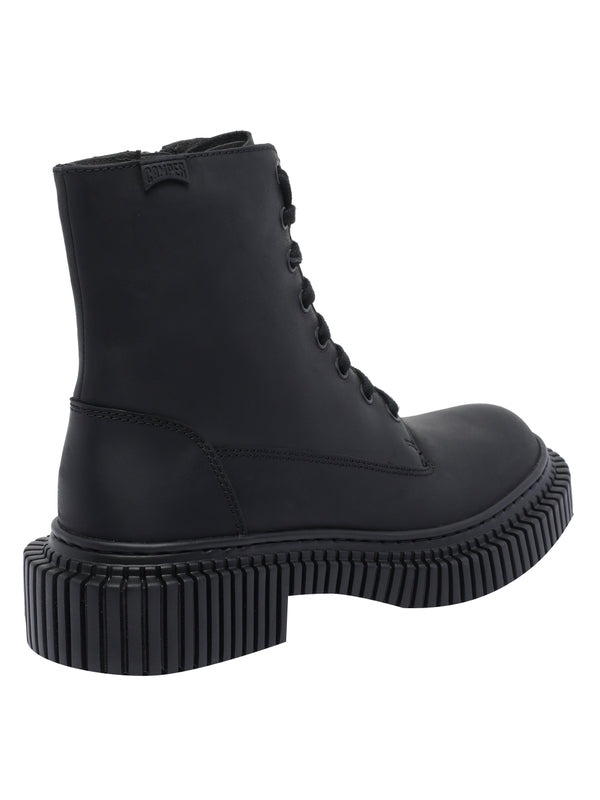 Camper Black Lace-Up Boots