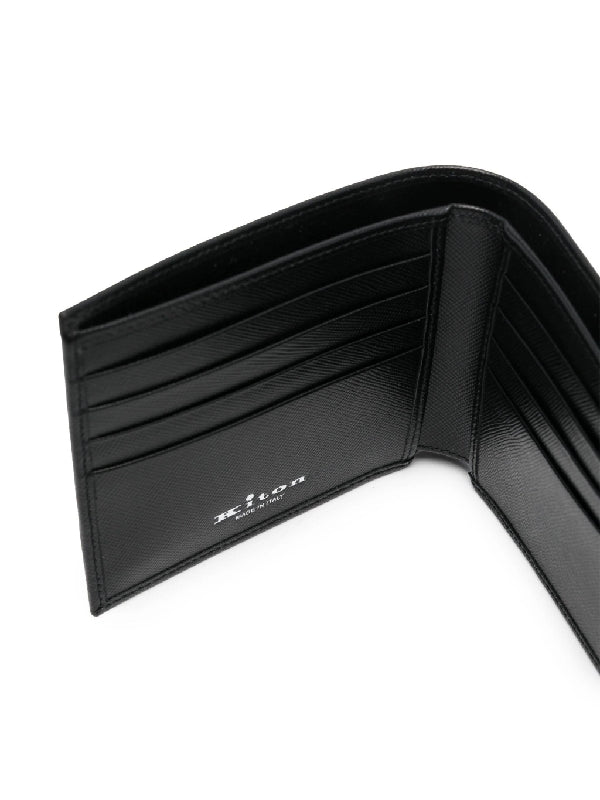 Logo Detail Leather Bi Fold Wallet