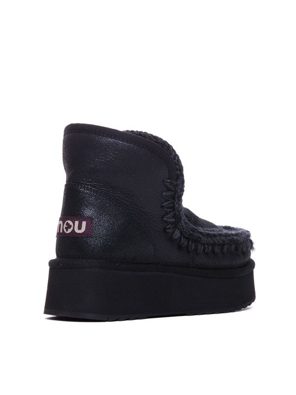 Eskimo Mini Platform Leather Ankle Boots