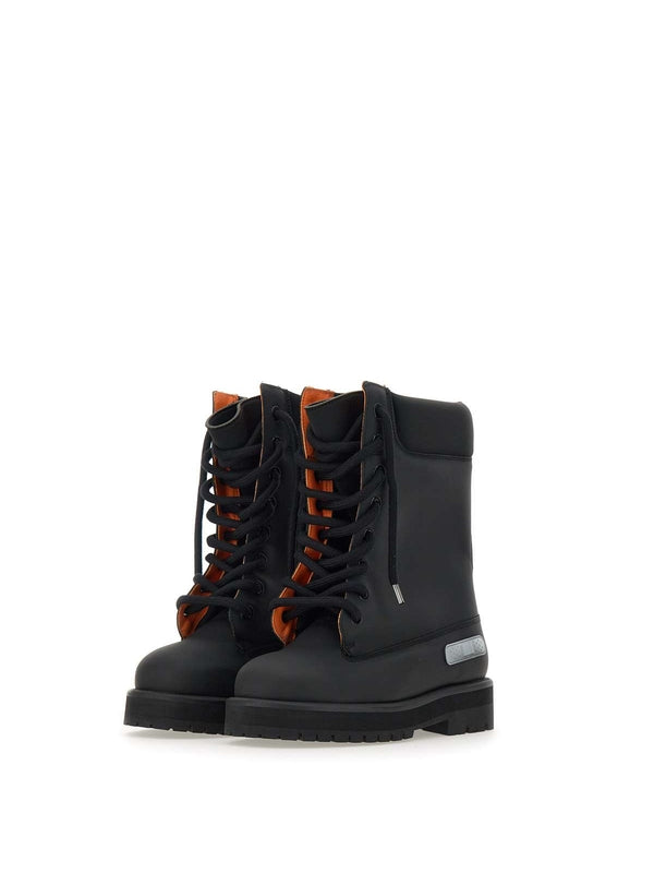 Strada High Top Lace Up Leather Boots
