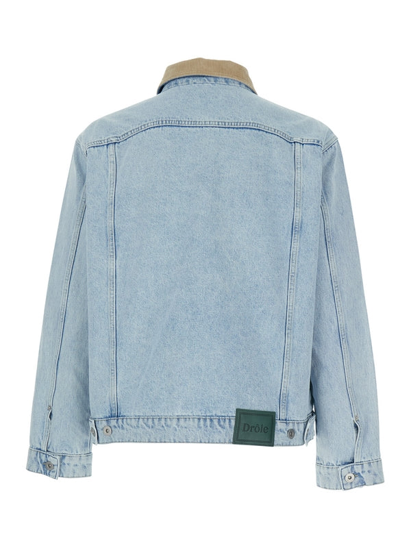 Corduroy Collar Denim Jacket