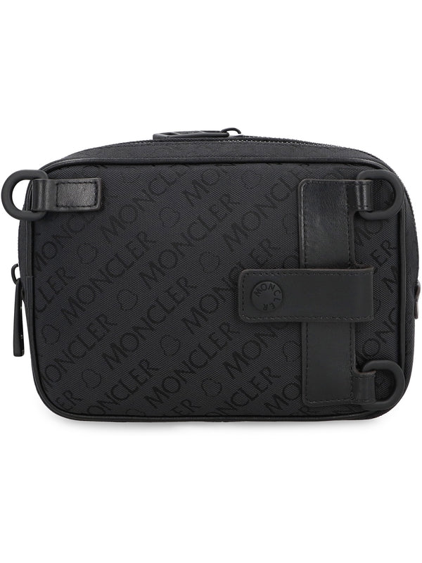 Allover Logo Pattern Nylon Crossbody Bag