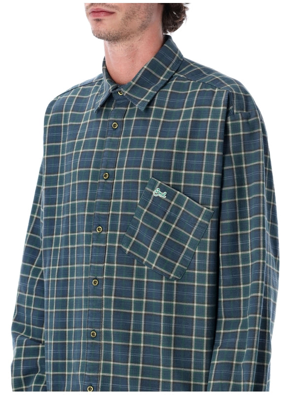 Logo-pocket Check Shirt