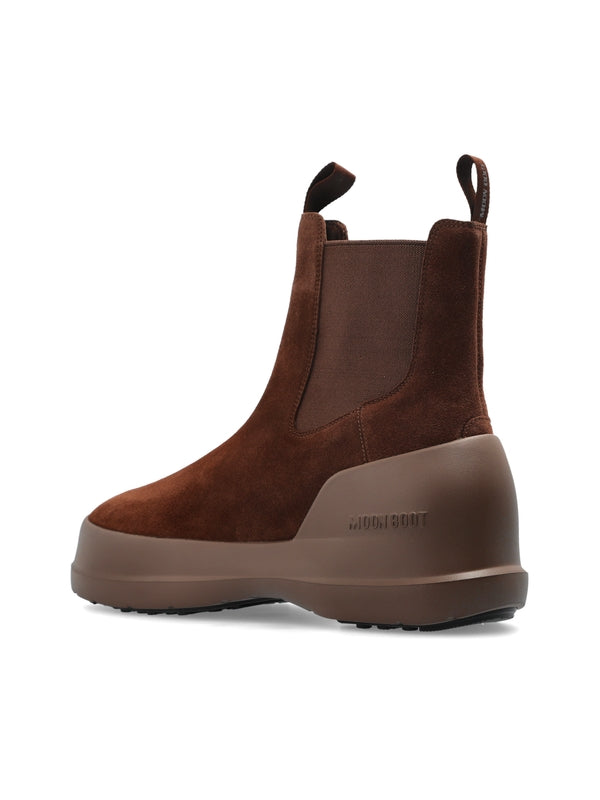 Logo Suede Chelsea Boots