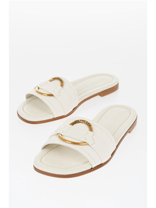 Moncler White Slides