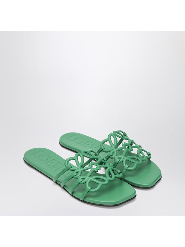 PETAL Anagram Leather Slides