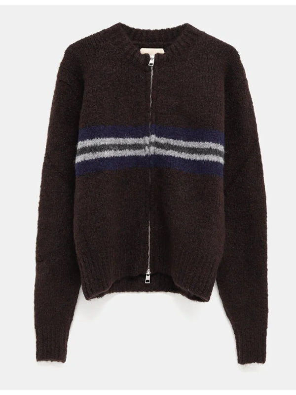 Penalti Wool Blend Zip-Up Cardigan